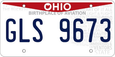 OH license plate GLS9673