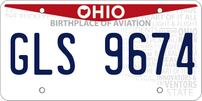 OH license plate GLS9674