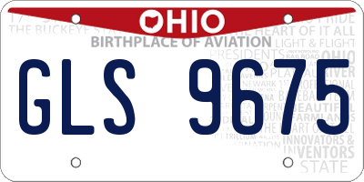 OH license plate GLS9675