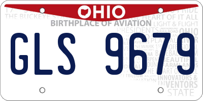 OH license plate GLS9679