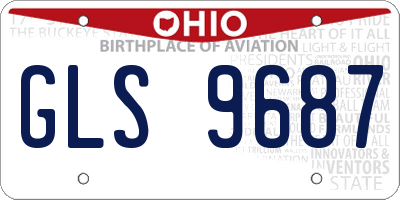 OH license plate GLS9687