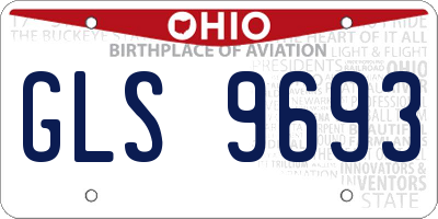 OH license plate GLS9693