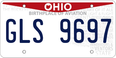 OH license plate GLS9697