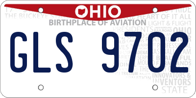 OH license plate GLS9702