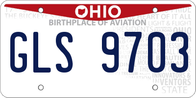 OH license plate GLS9703
