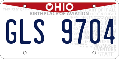 OH license plate GLS9704