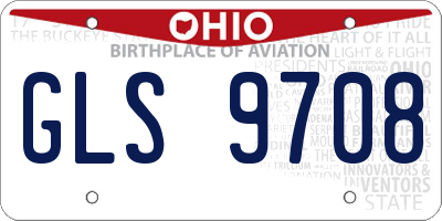 OH license plate GLS9708