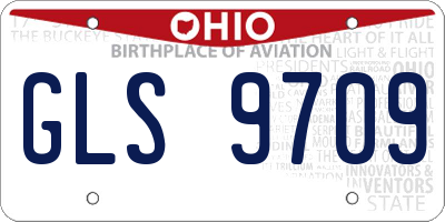 OH license plate GLS9709