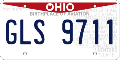 OH license plate GLS9711