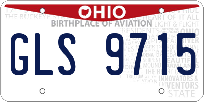OH license plate GLS9715