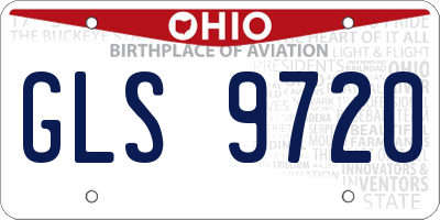 OH license plate GLS9720