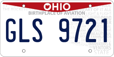 OH license plate GLS9721