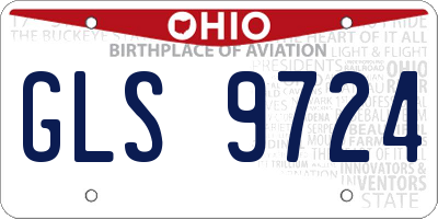 OH license plate GLS9724