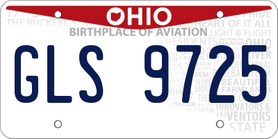 OH license plate GLS9725