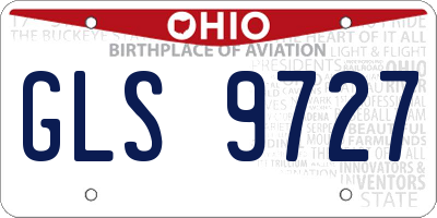OH license plate GLS9727