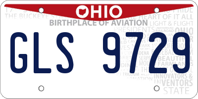 OH license plate GLS9729