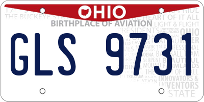 OH license plate GLS9731