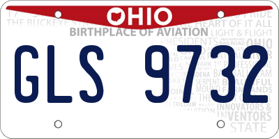 OH license plate GLS9732