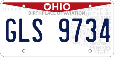 OH license plate GLS9734