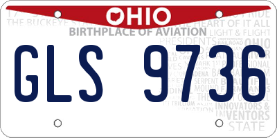OH license plate GLS9736