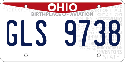 OH license plate GLS9738