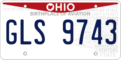 OH license plate GLS9743
