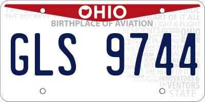 OH license plate GLS9744