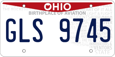OH license plate GLS9745