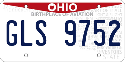 OH license plate GLS9752