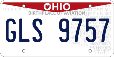 OH license plate GLS9757