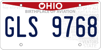OH license plate GLS9768