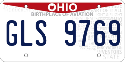 OH license plate GLS9769