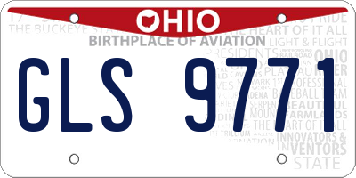 OH license plate GLS9771