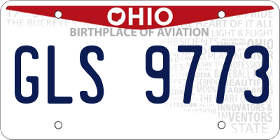 OH license plate GLS9773