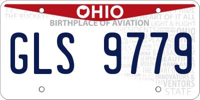 OH license plate GLS9779