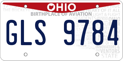 OH license plate GLS9784