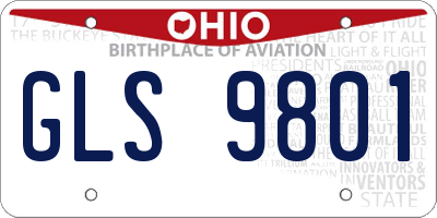 OH license plate GLS9801