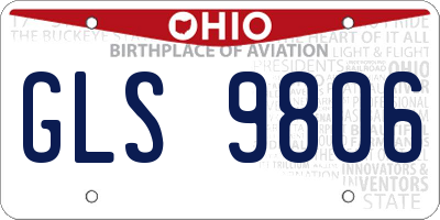 OH license plate GLS9806