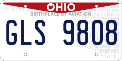 OH license plate GLS9808