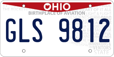 OH license plate GLS9812