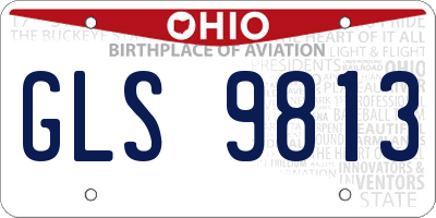 OH license plate GLS9813