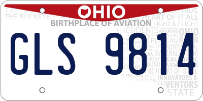 OH license plate GLS9814