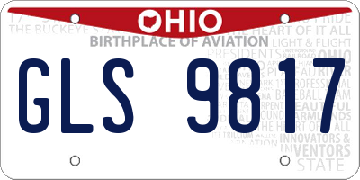 OH license plate GLS9817
