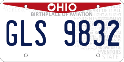 OH license plate GLS9832