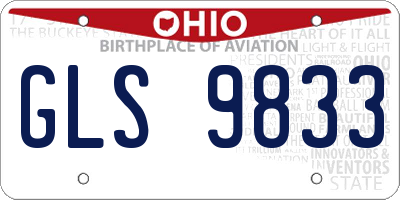OH license plate GLS9833