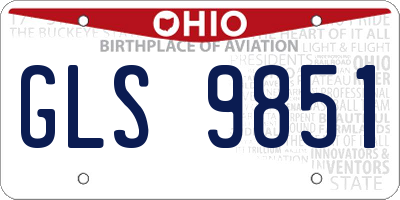 OH license plate GLS9851