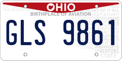 OH license plate GLS9861