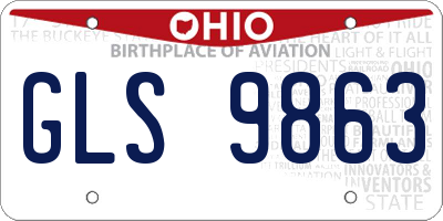 OH license plate GLS9863