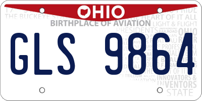 OH license plate GLS9864
