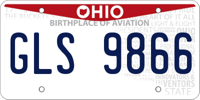 OH license plate GLS9866